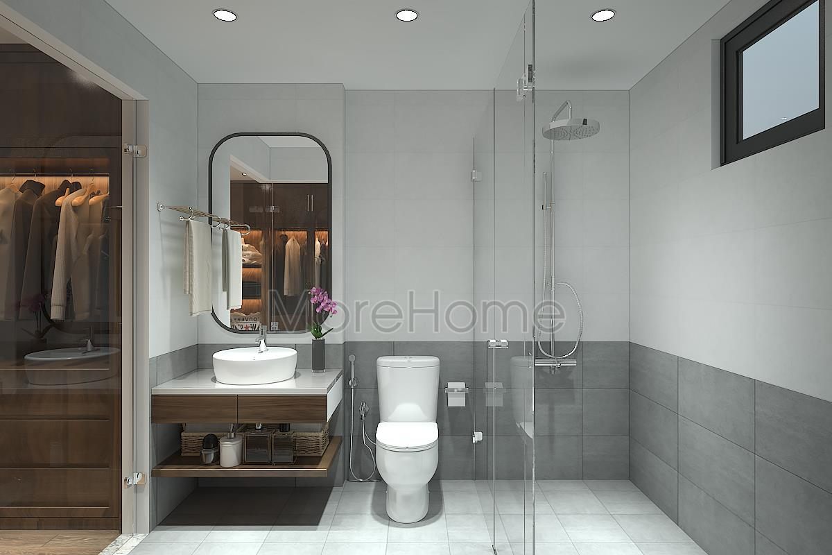 Thiết kế nội thất phòng tắm nhà ống An Dương Tây Hồ 